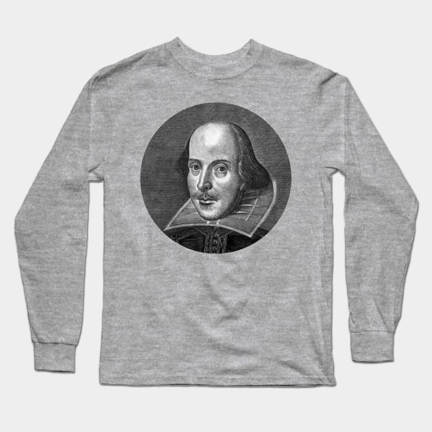 William Shakespeare Long Sleeve T-Shirt by winterwinter